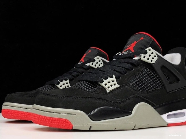 Cheap LUCY CEMENT JORDAN 4 BLACK 308497-060 RETRO 0804